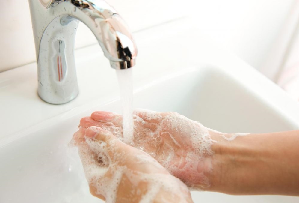 washing hands
