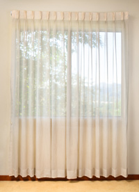 draperies over a window