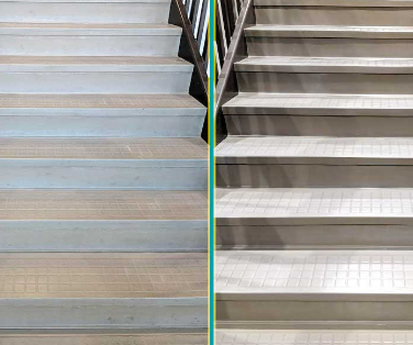 Before and After Floor Cleaning