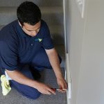 Man working on a vent